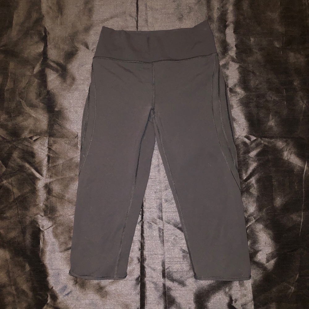 Lululemon Athletica Black Crop Leggings | Mesh sides